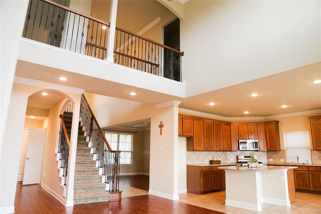 Family Room opened to kitchen with lots of light