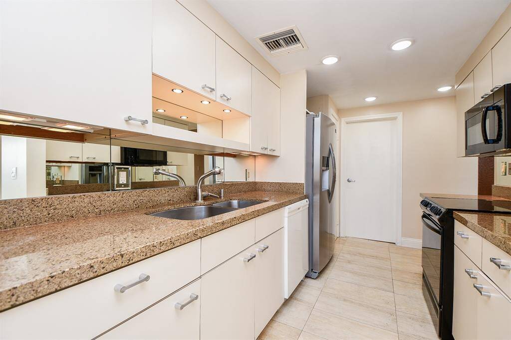Kitchen with granite counter tops