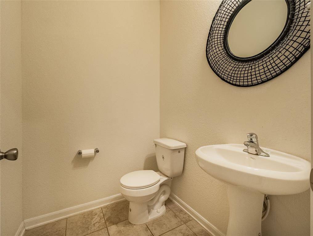 half bath which is located downstairs