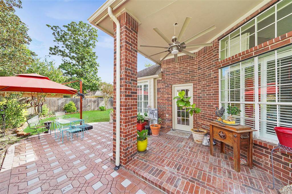 Partially covered patio