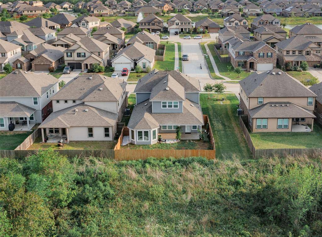 aerial view showing the common area behind your home