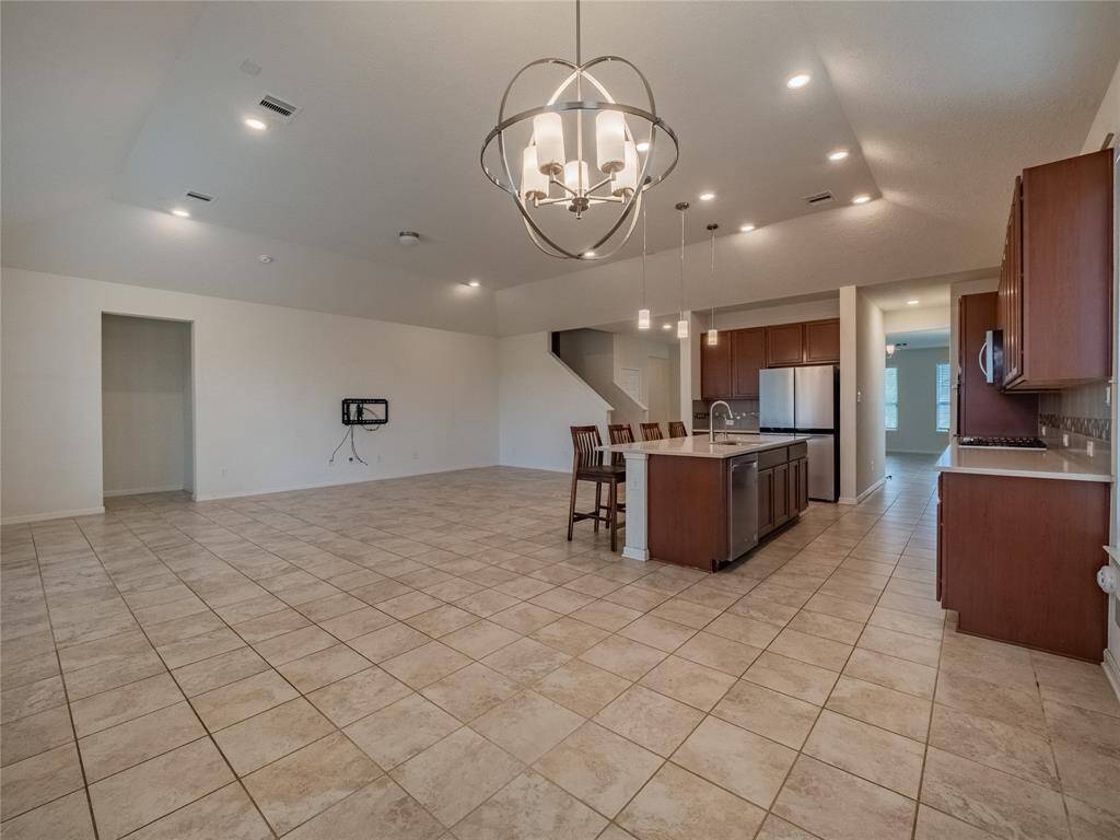 this is looking from the breakfast nook and the door is the entrance to the master bedroom