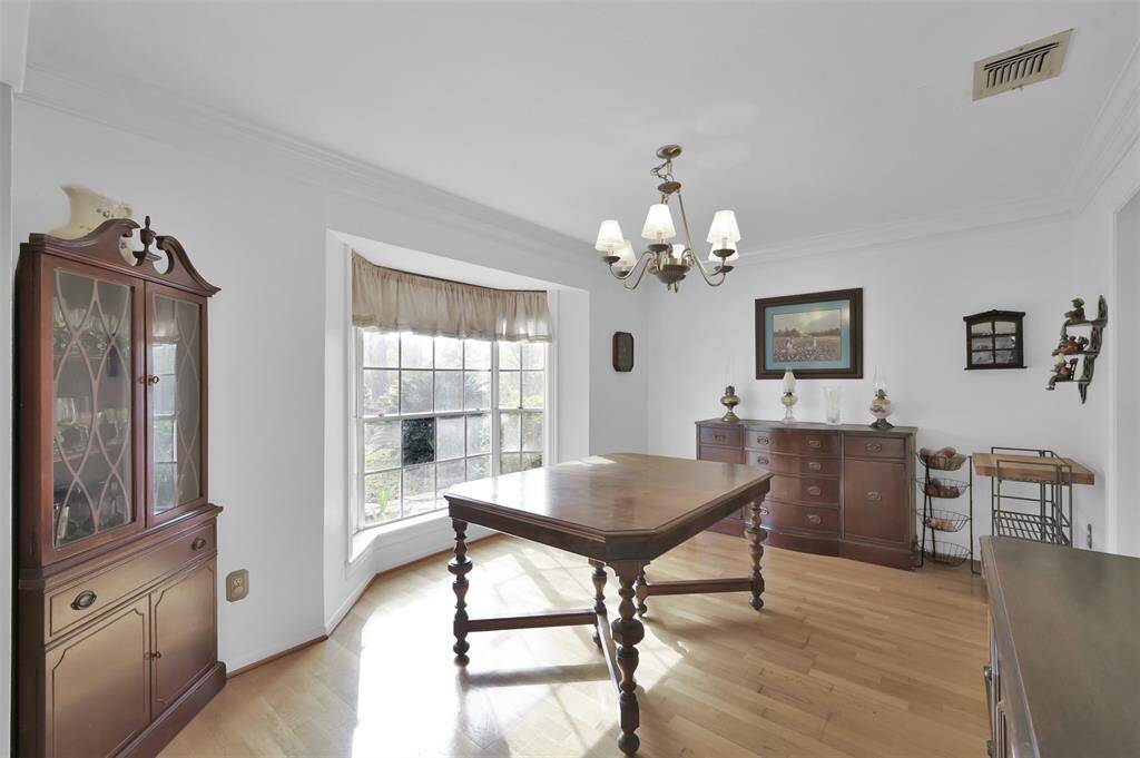 Bright dining room upon entry