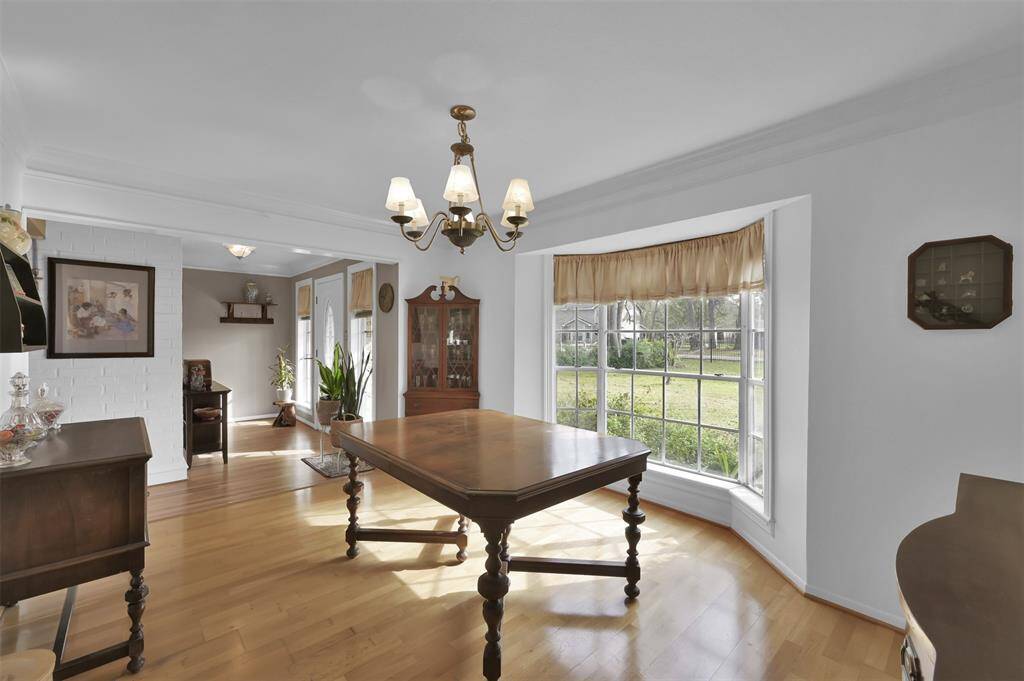 Dining room with ample natural light