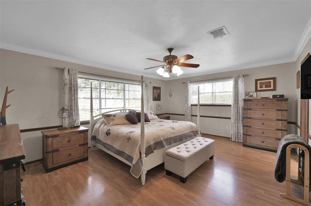 Spacious primary bedroom
