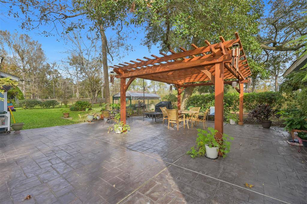 Spacious backyard provides a serene and private setting