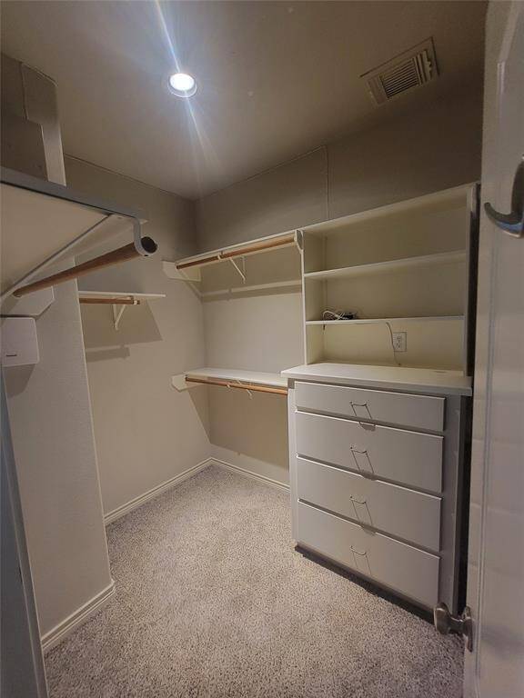 Master bedroom walk in closet