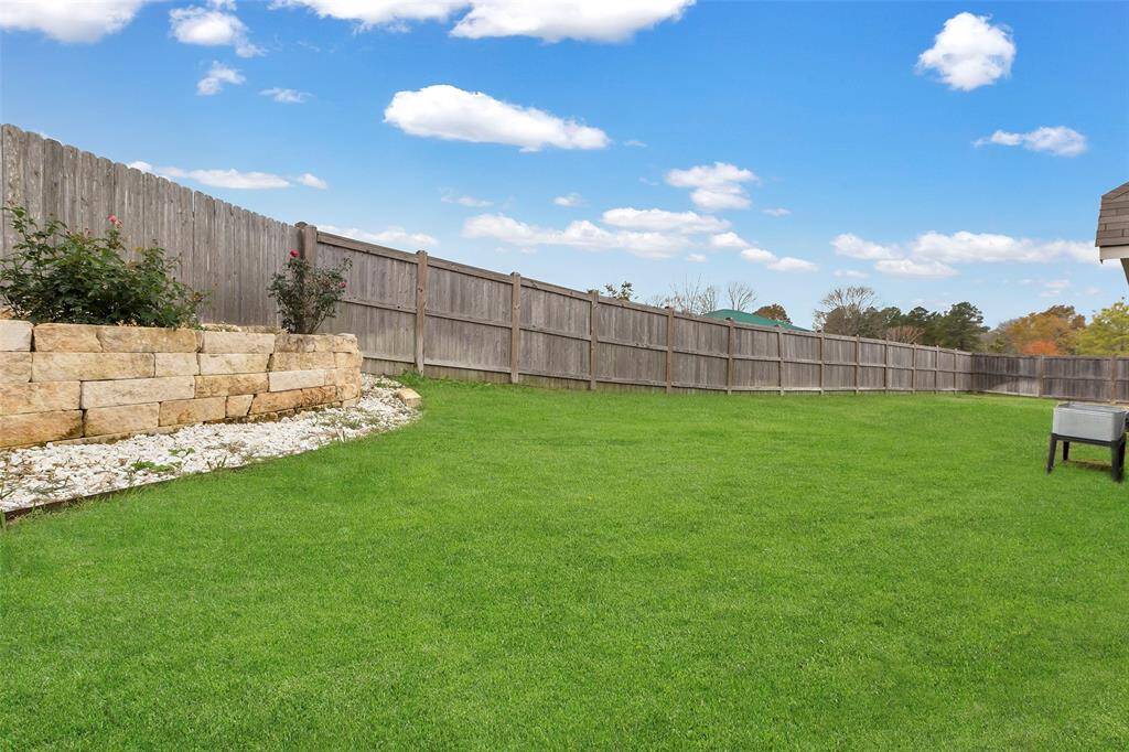 Spacious Fenced backyard