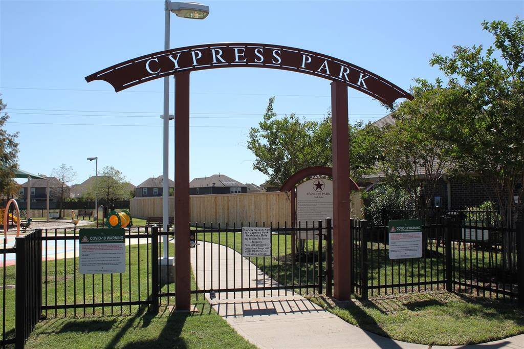 Entering the Subdivision. Cypress Park Splash Pad