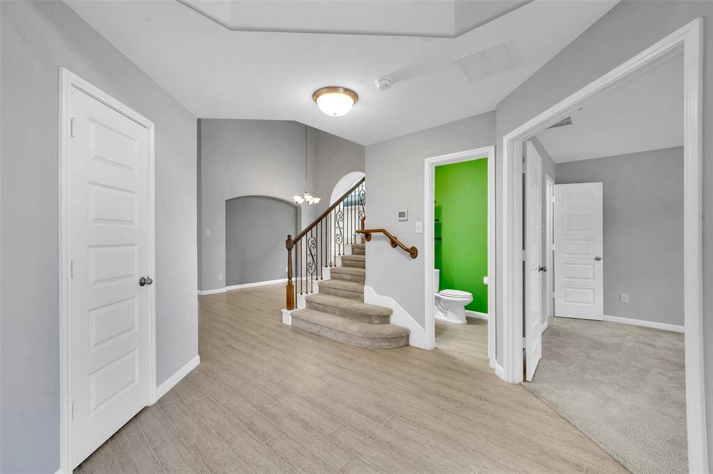 Foyer, 5-Panel Doors to the Office/Study