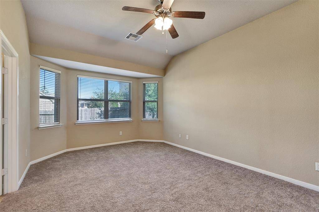 Virtually staged primary bedroom