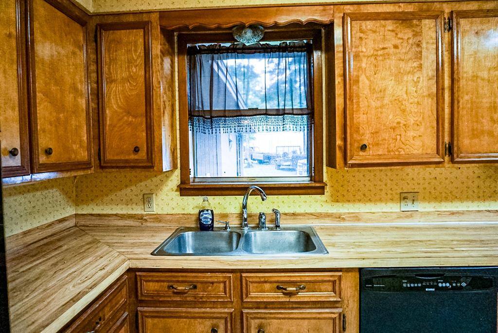 Window over the sink area.