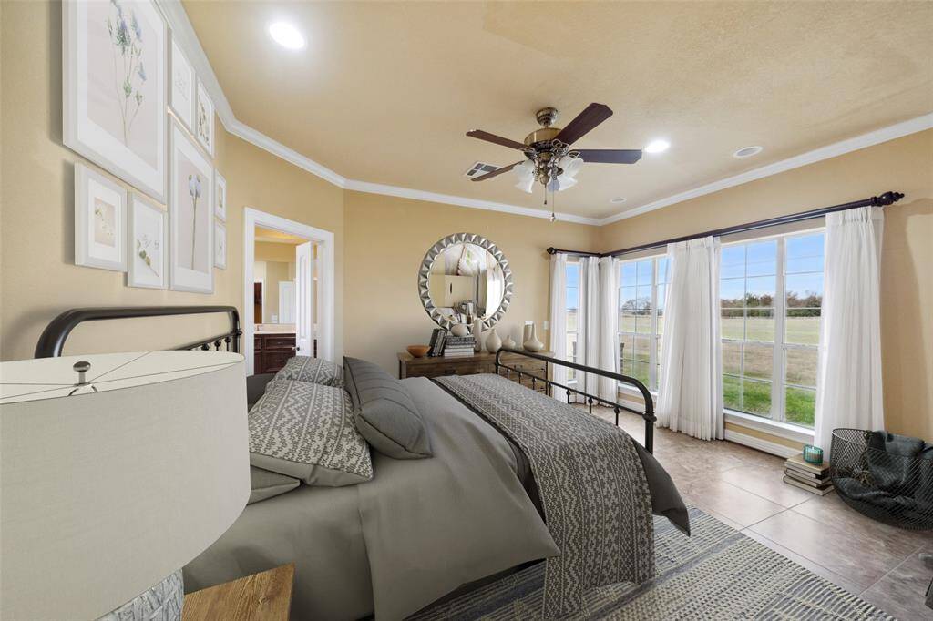Virtually stage master bedroom