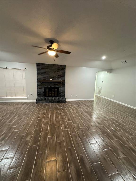 Formal living area with beautiful fireplace