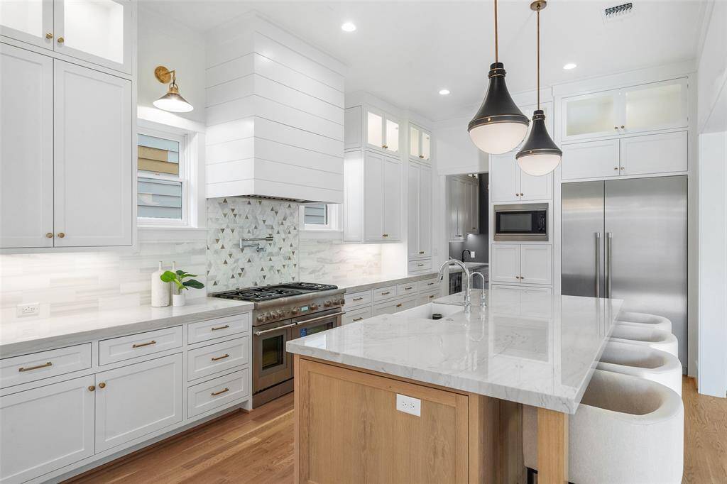 Custom cabinets and built on site.