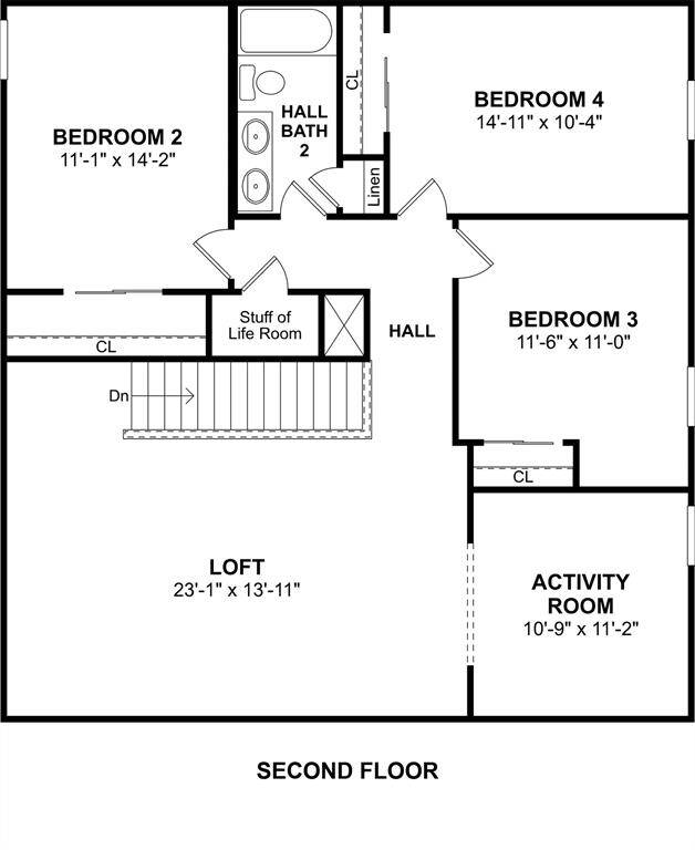 The Zambezi II floor plan by K. Hovnanian Homes. 2nd Floor shown. *Prices, plans, dimensions, features, specifications, materials, and availability of homes or communities are subject to change without notice or obligation.