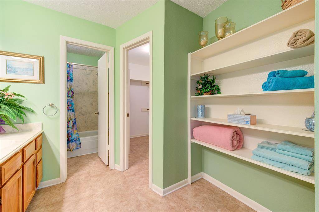 Added shelving for storage.