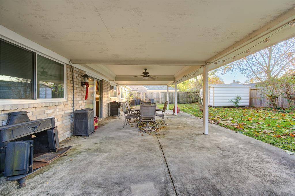 Large covered patio