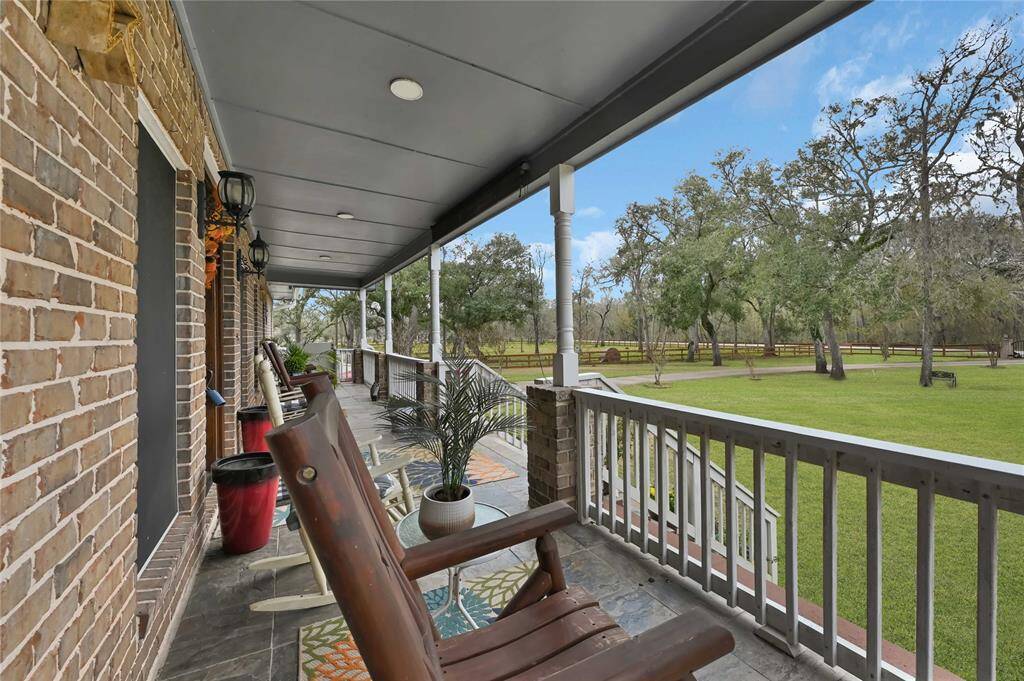 View of the front porch of the ranch