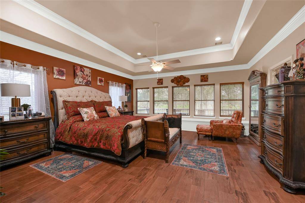 Formal suite that overlooks rear of ranch