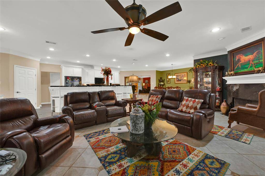 A view of the living area
