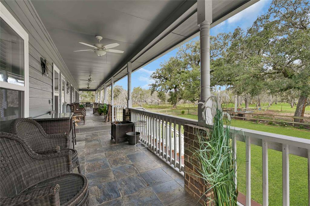 long view of the back porch