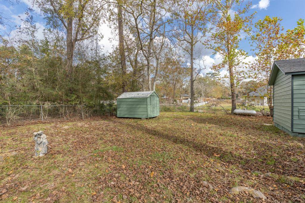 There is also an outside storage building