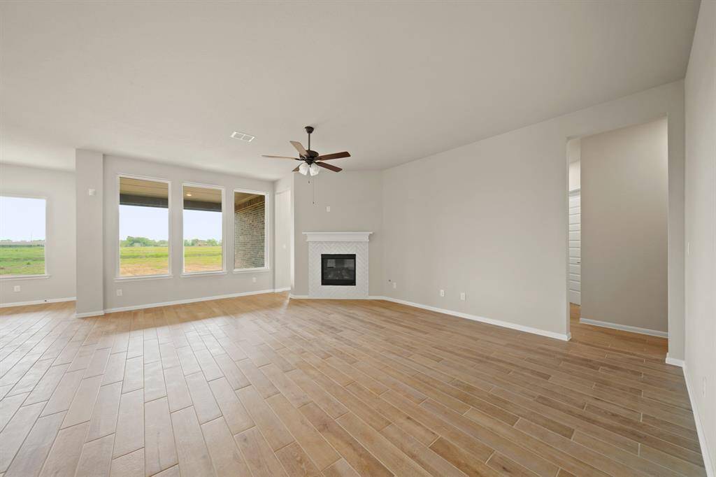 Cozy great room with fireplace