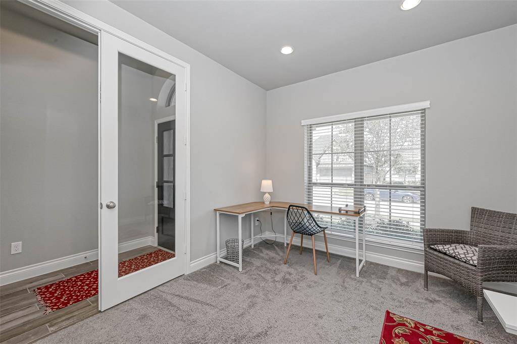 Enclosed by french doors, thisspacious study provides you with plenty of space for your office suite!