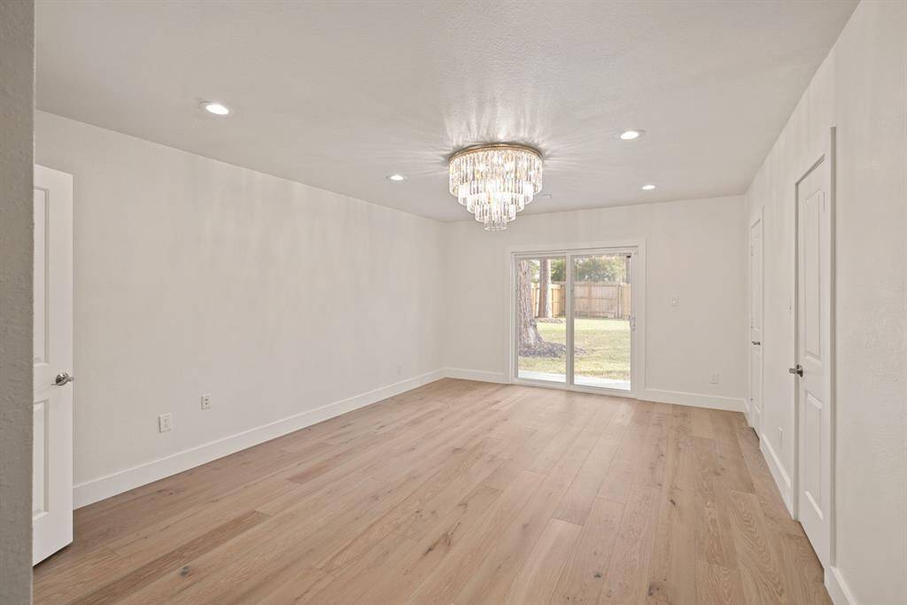 Master Bedroom with Custom Chandelier