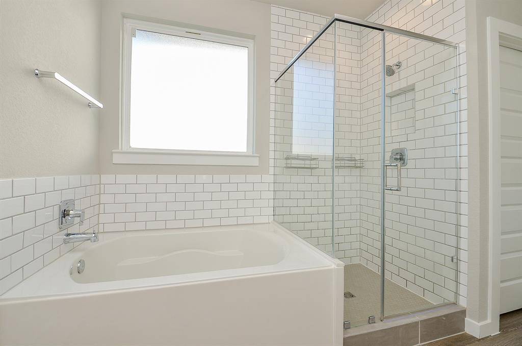 Garden tub and separate shower