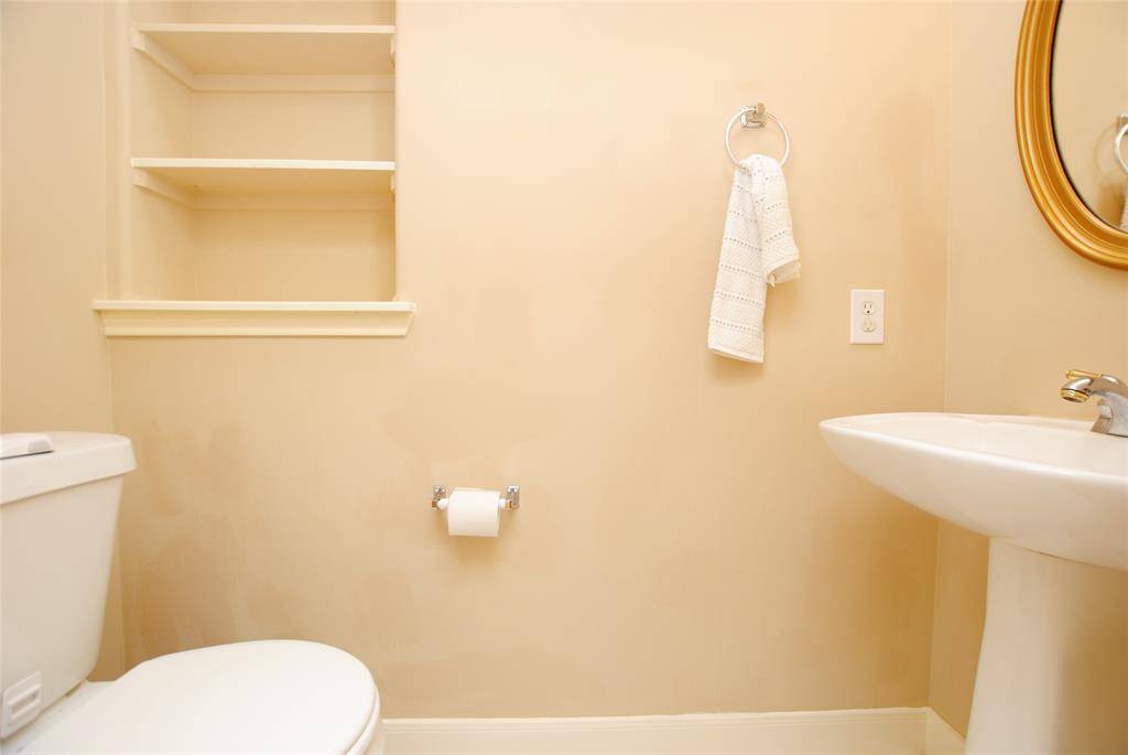 half bathroom on the first floor