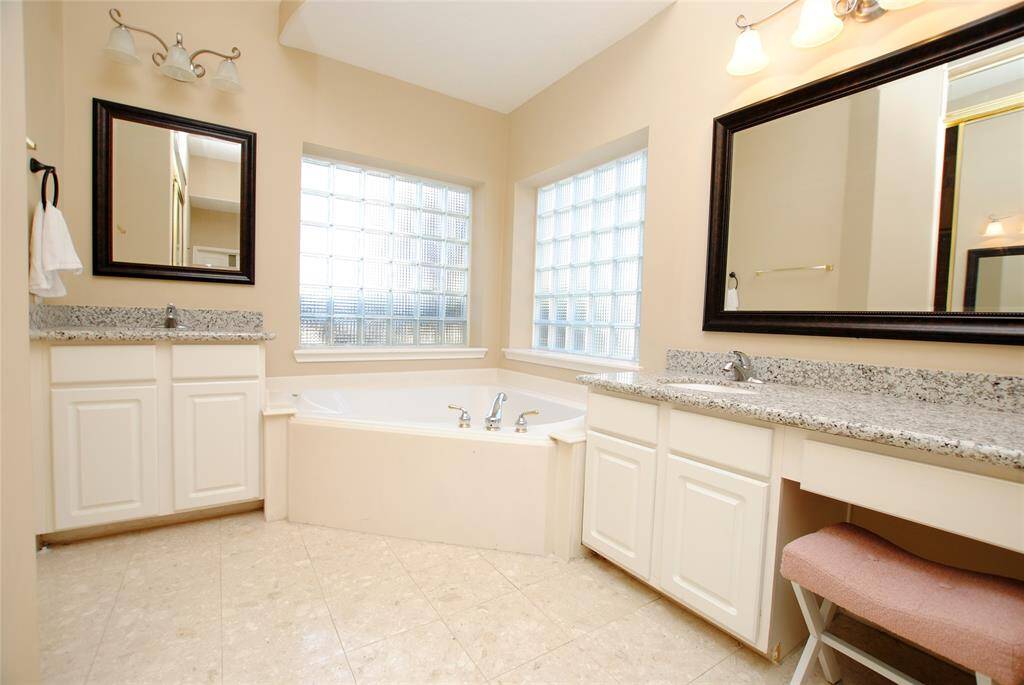 upgraded master bathroom