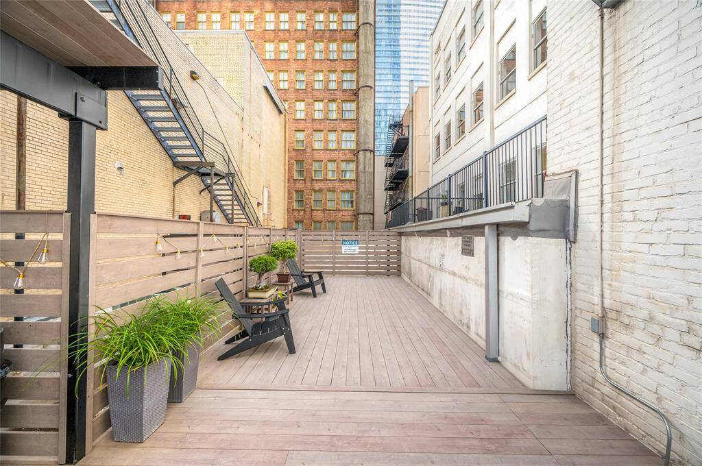 View of another area of the common rooftop deck at St Germain Lofts.
