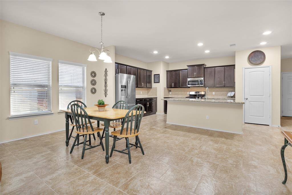 Breakfast room off kitchen.