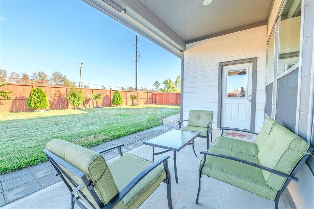 Another angle of the covered patio.
