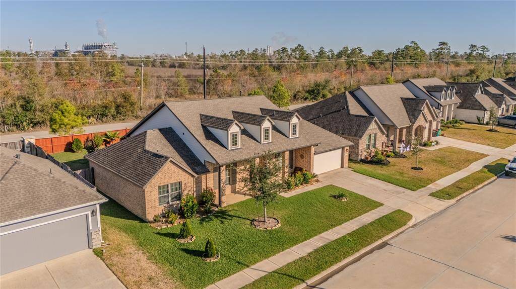 Aerial view of the home