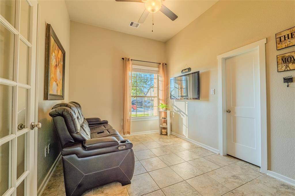 This versatile home office, with its double French doors and bright, open layout, offers the perfect space for work, study, or use as a flex room to suit your needs.