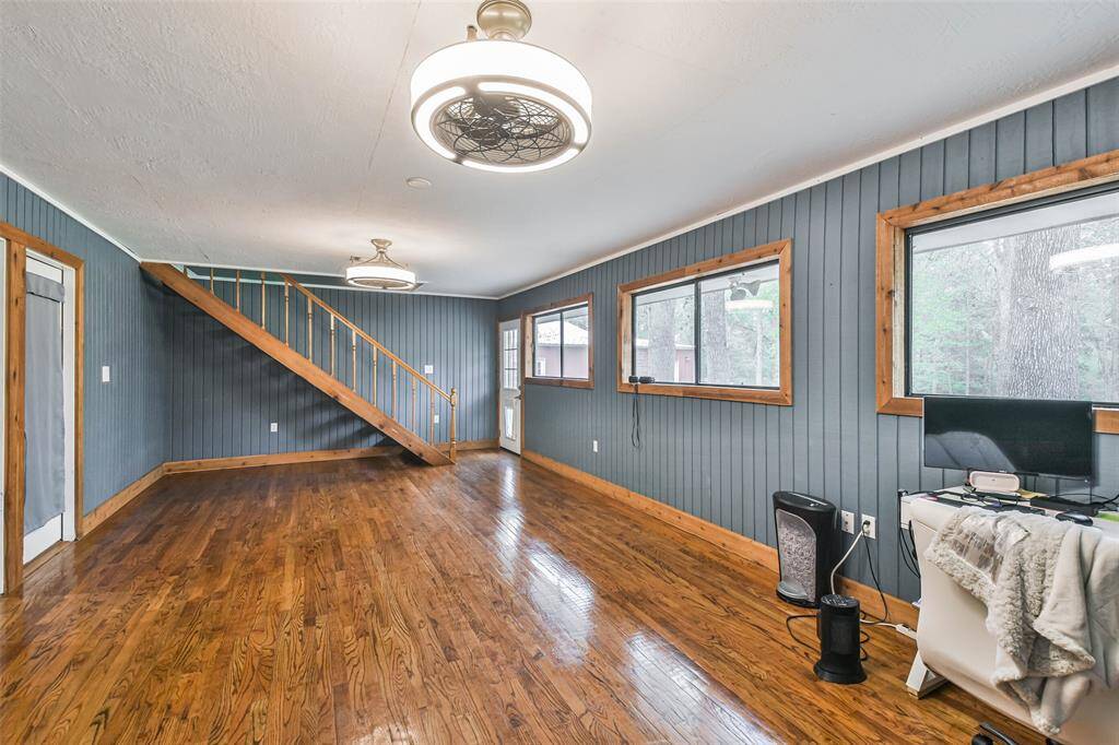 This is just off the living room and can be used as a playroom or office.