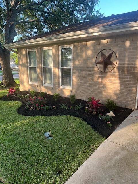 Freshly landscaped