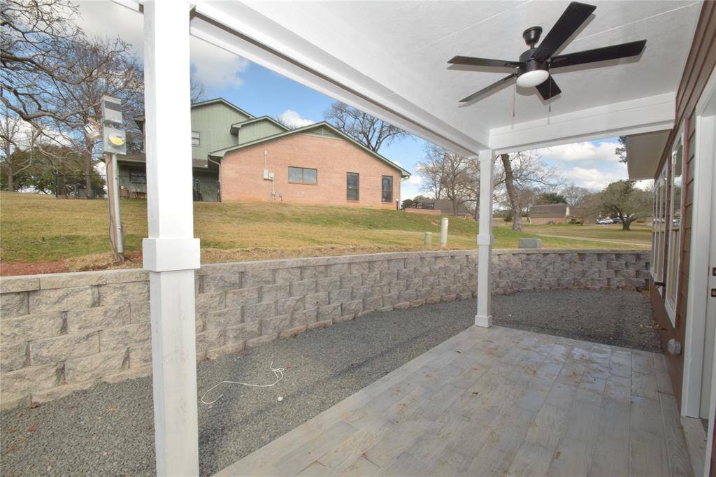 Exterior back patio
