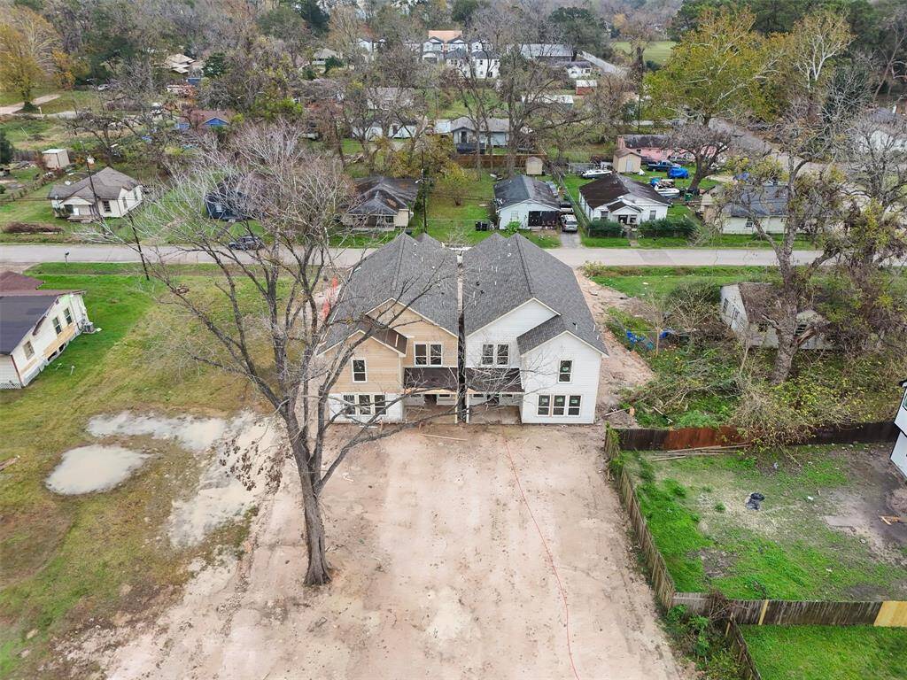 View of the back of the home and backyard. Current progress as of Dec. 2024