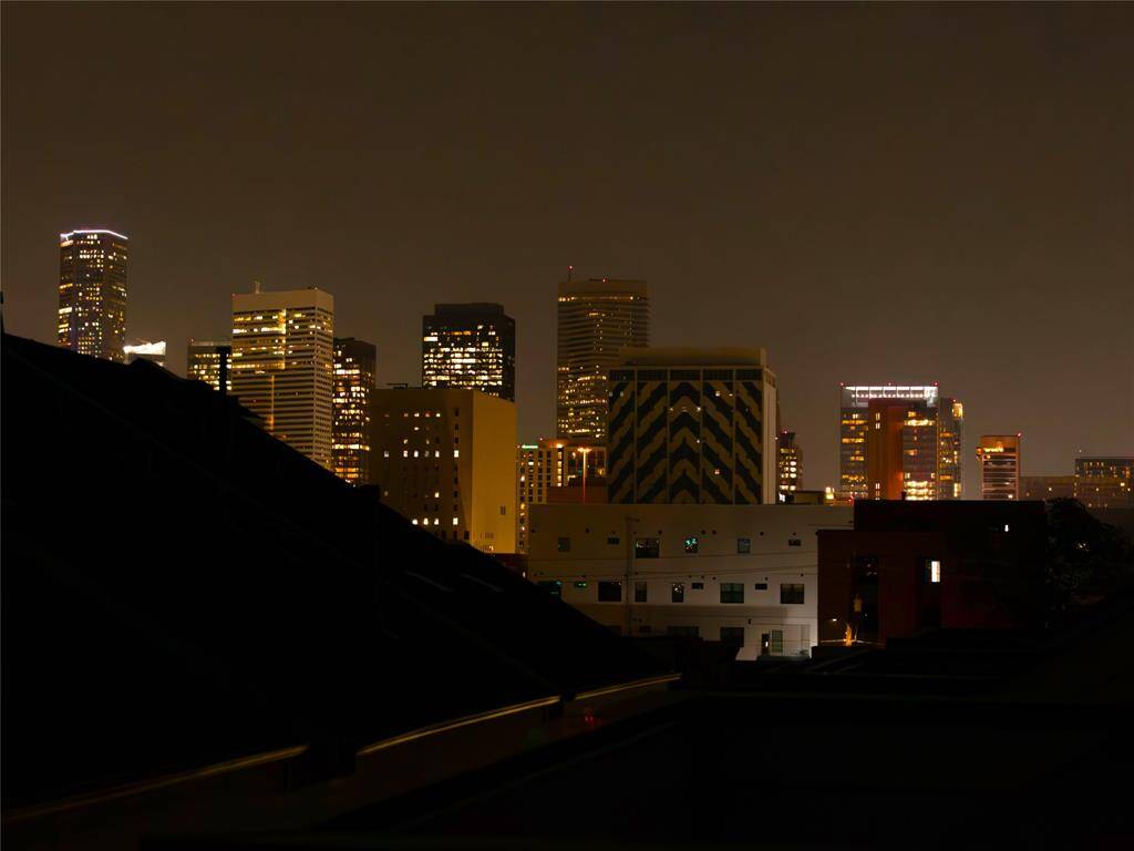 Night time view of the downtown skyline.