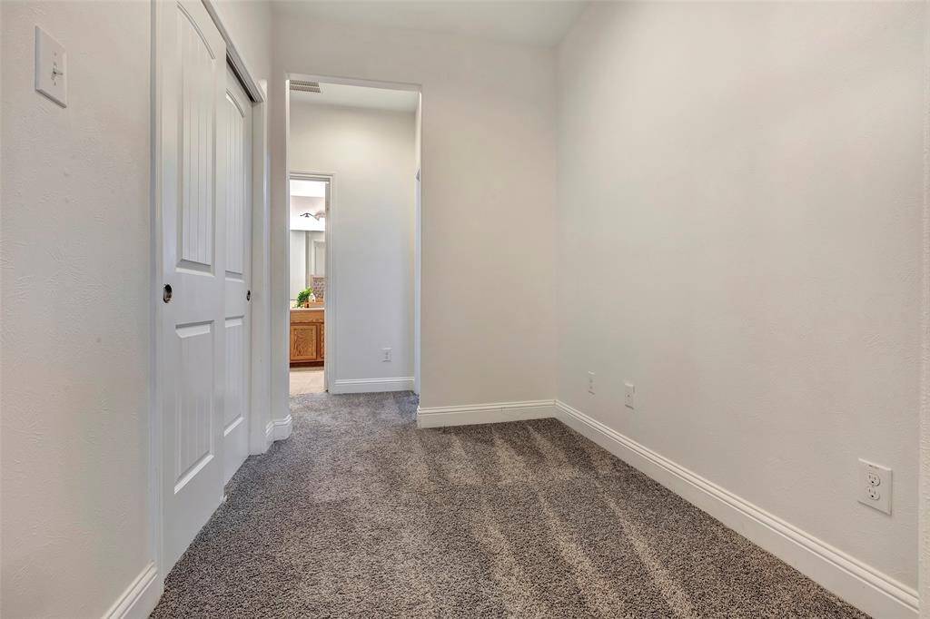 This flexible bonus space could be easily adapted with built-in storage, homework station or bookcase. The double door closet on the left has built-in shelving -- ideal for game room storage or to storage large blankets or extra bedding.