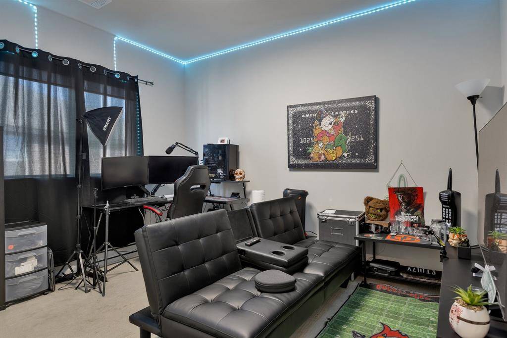 Use of another secondary bedroom is for an office space.
