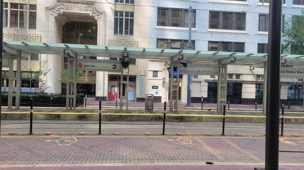 Convenient Light rail stop right at front door.