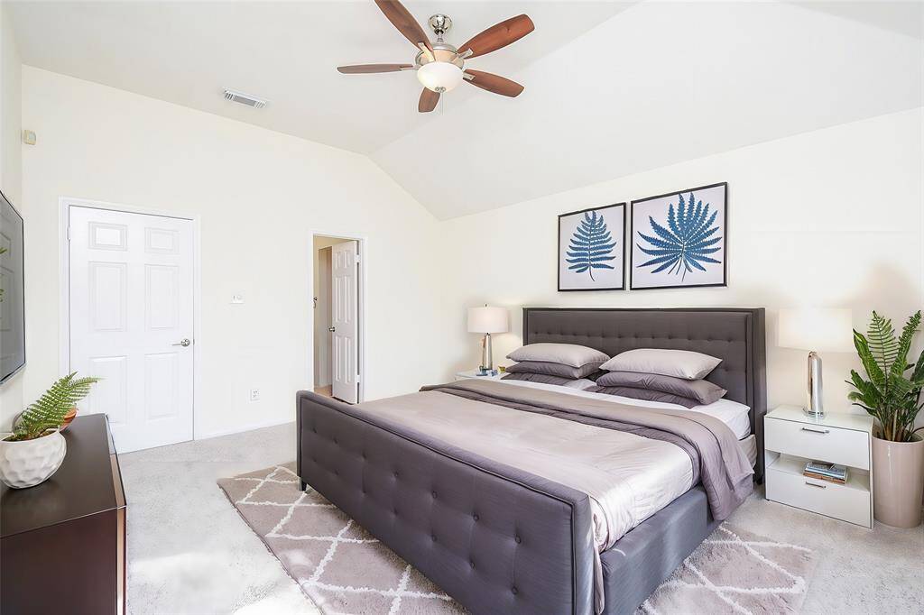 Cozy carpet and plush carpeting add warmth and comfort, making it the perfect place to unwind after a long day.