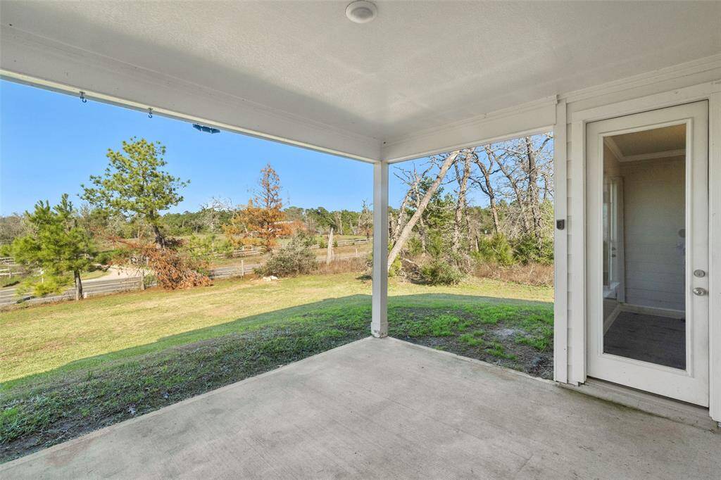 A huge porch area overlooking the backyard!