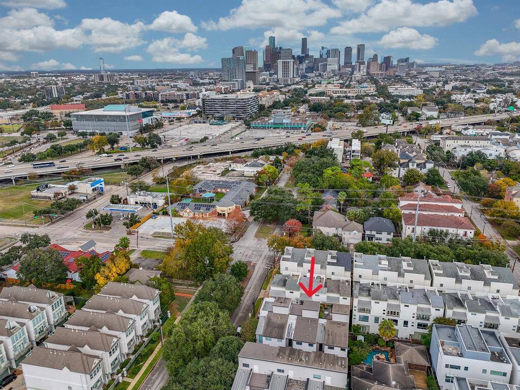 Enjoy living with a view of Downtown Houston from your rooftop terrace.