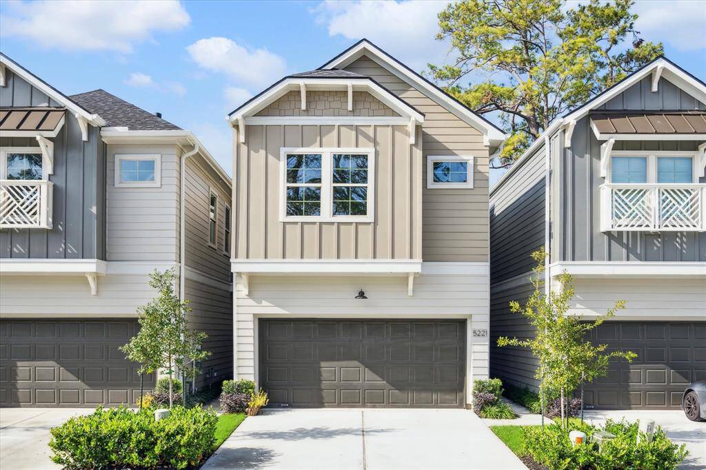 Beautiful elevation with double wide driveway.